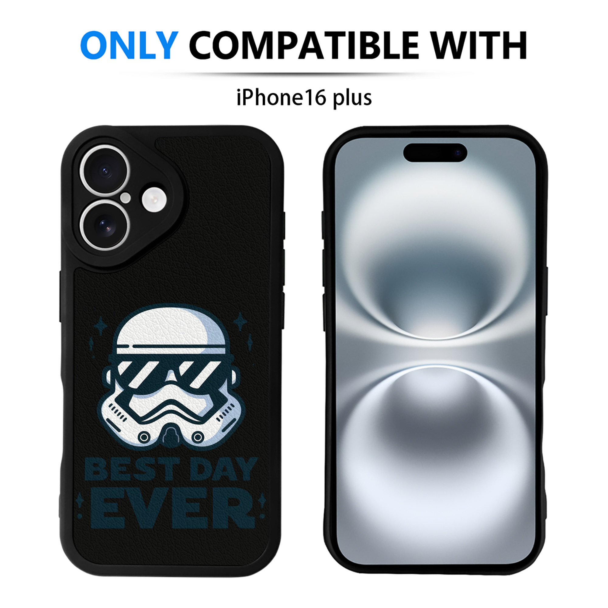 （画像用） スター・ウォーズ Star Wars 【iPhone 16シリーズ対応】シリコンスマホケース（レザー調） 材質：シリコン